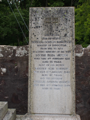REV DOUGLAS GORDON BARRON - Dunnottar Kirkyard