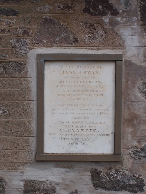FULLERTON, COWAN Memorial - Dunnottar Kirkyard