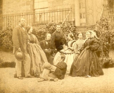 John and Jeannie Murison with other family members at Belmont House in Stonehaven in 1862